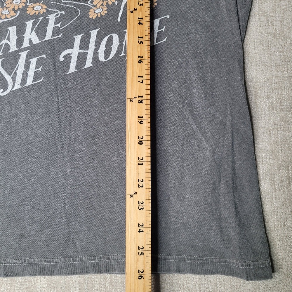 Comfort Colors T Shirt Women M Gray John Denver Country Roads Graphic Tee - Picture 5 of 8